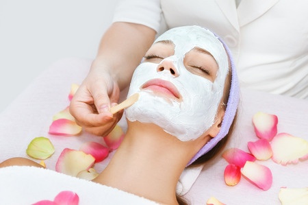 Photo of lady relaxing with a facial